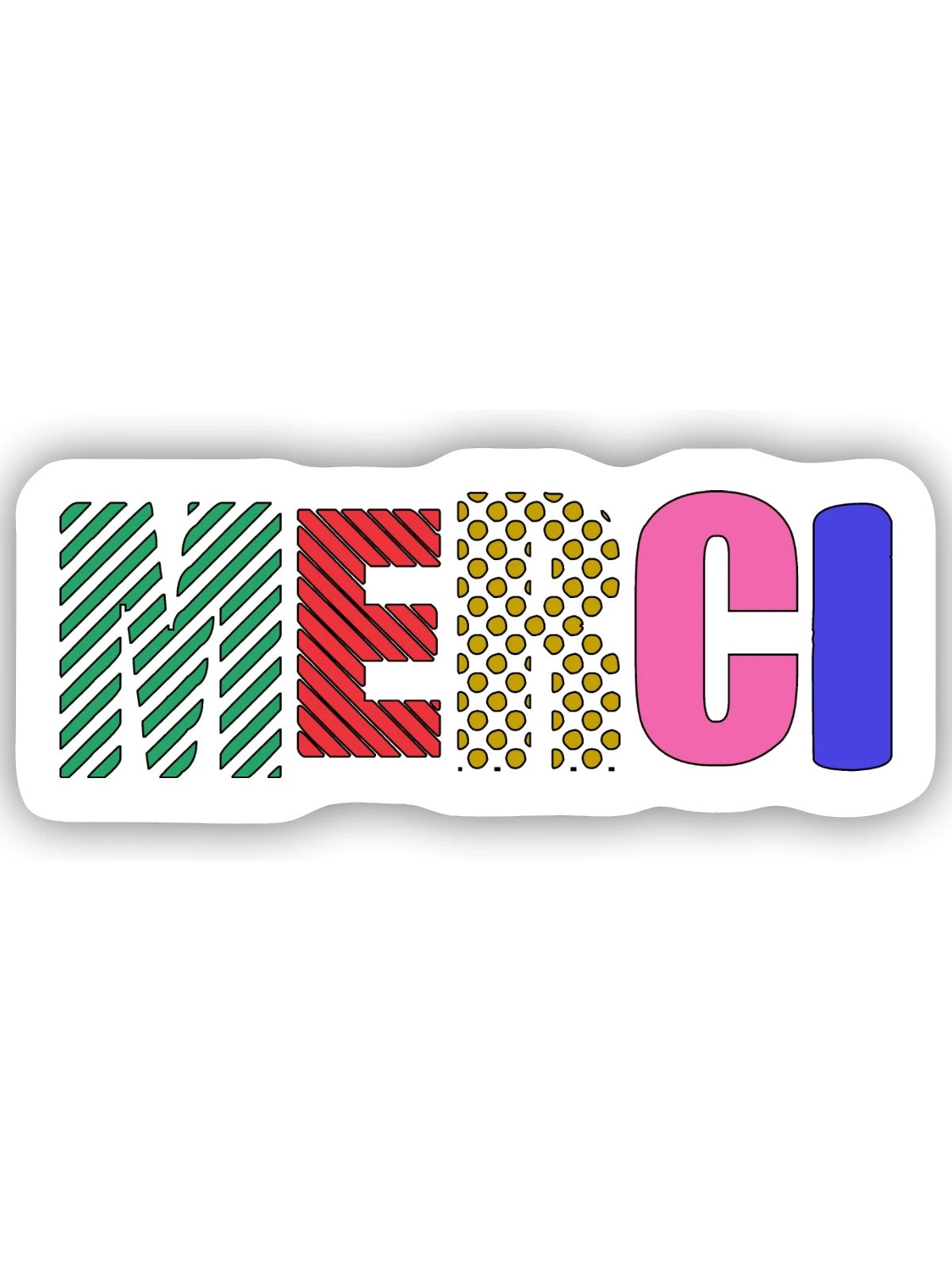Vielen Dank - Sticker Größe S (10 x 10 cm) - Mattweiß - Vorne