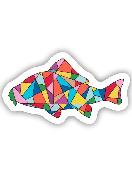 Karpfen Angeln Karpfenangler Fischen Männer Angler - Sticker Größe S (10 x 10 cm) - Mattweiß - Vorne