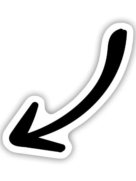 Pfeil - Pfeil - Sticker Größe S (10 x 10 cm) - Mattweiß - Vorne