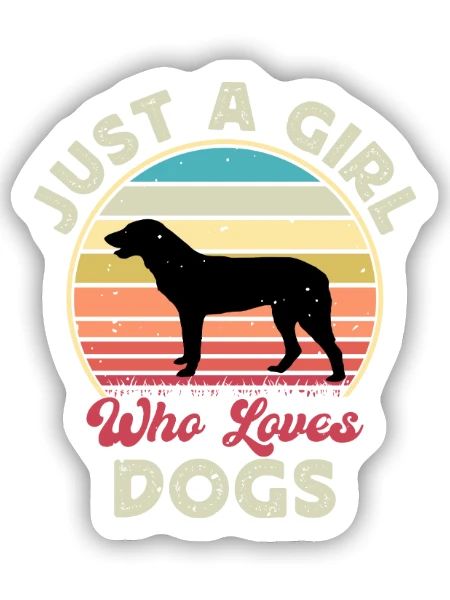 Cao De Castro Laboreiro Hund Silhouette Retro Sonne - Sticker Größe S (10 x 10 cm) - Mattweiß - Vorne