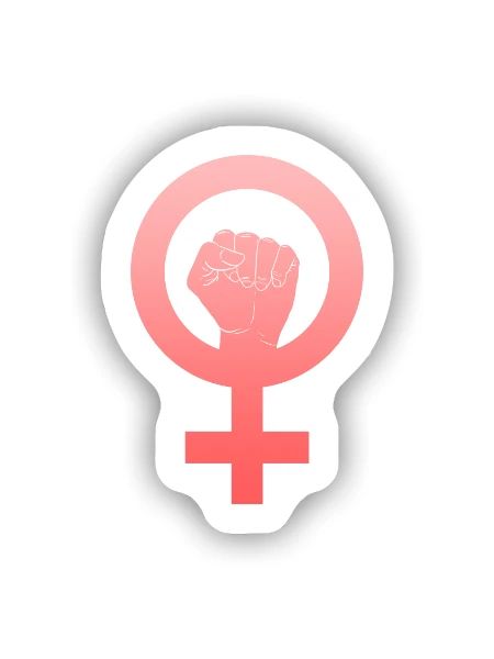 Feminist - Sticker Größe S (10 x 10 cm) - Mattweiß - Vorne