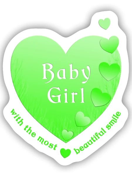 girl baby girl - Sticker Größe S (10 x 10 cm) - Mattweiß - Vorne