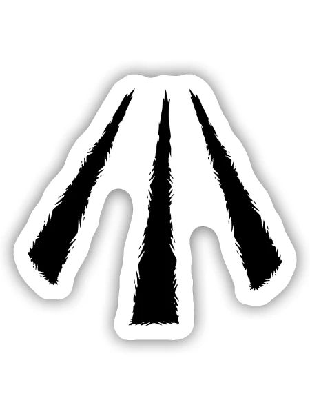Keltisches Symbol Awen - Sticker Größe S (10 x 10 cm) - Mattweiß - Vorne
