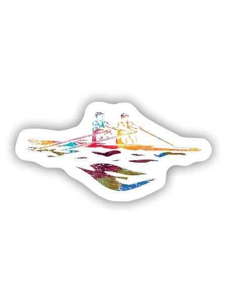 Schneidiger Ruderverein Steuermann - Sticker Größe S (10 x 10 cm) - Mattweiß - Vorne
