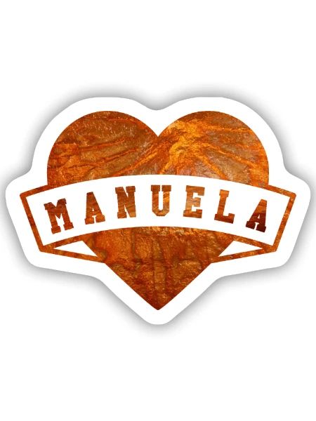 Vorname Manuela - Sticker Größe S (10 x 10 cm) - Mattweiß - Vorne