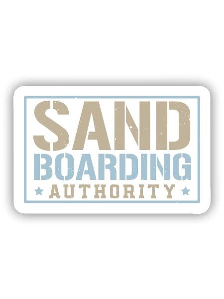 Sanboarding Behörde Boardsport Sandboarding - Sticker Größe S (10 x 10 cm) - Mattweiß - Vorne