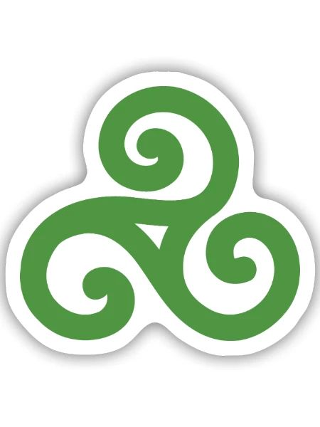 Keltisches Symbol - Sticker Größe S (10 x 10 cm) - Mattweiß - Vorne