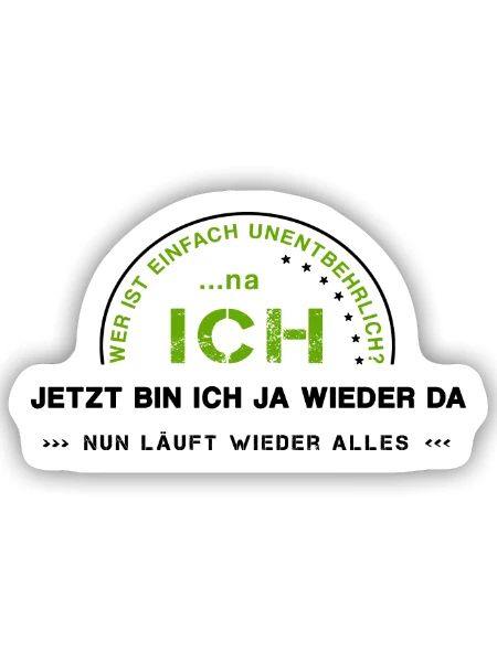 Egoist selbstverliebt Ich - Sticker Größe S (10 x 10 cm) - Mattweiß - Vorne