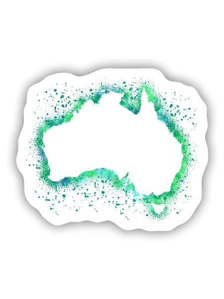 Australien - Sticker Größe S (10 x 10 cm) - Mattweiß - Vorne
