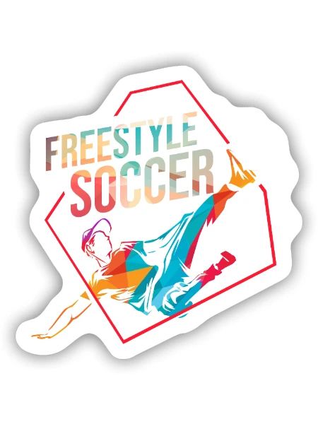 Rasanter Freestyle Ballzauber - Sticker Größe S (10 x 10 cm) - Mattweiß - Vorne