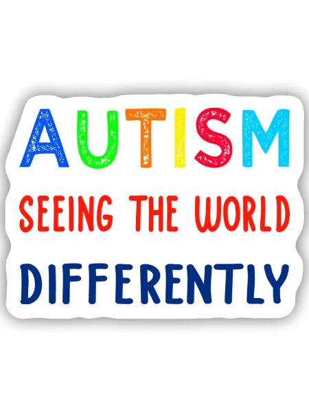 Autism Seeing Differently - Sticker size S (10 x 10 cm) - white matte - Front