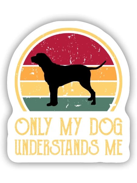 Grand Anglo Francais Tricolore Hundesilhouette - Sticker Größe S (10 x 10 cm) - Mattweiß - Vorne