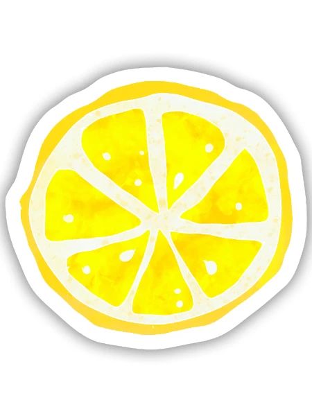 Zitrone². - Sticker Größe S (10 x 10 cm) - Mattweiß - Vorne