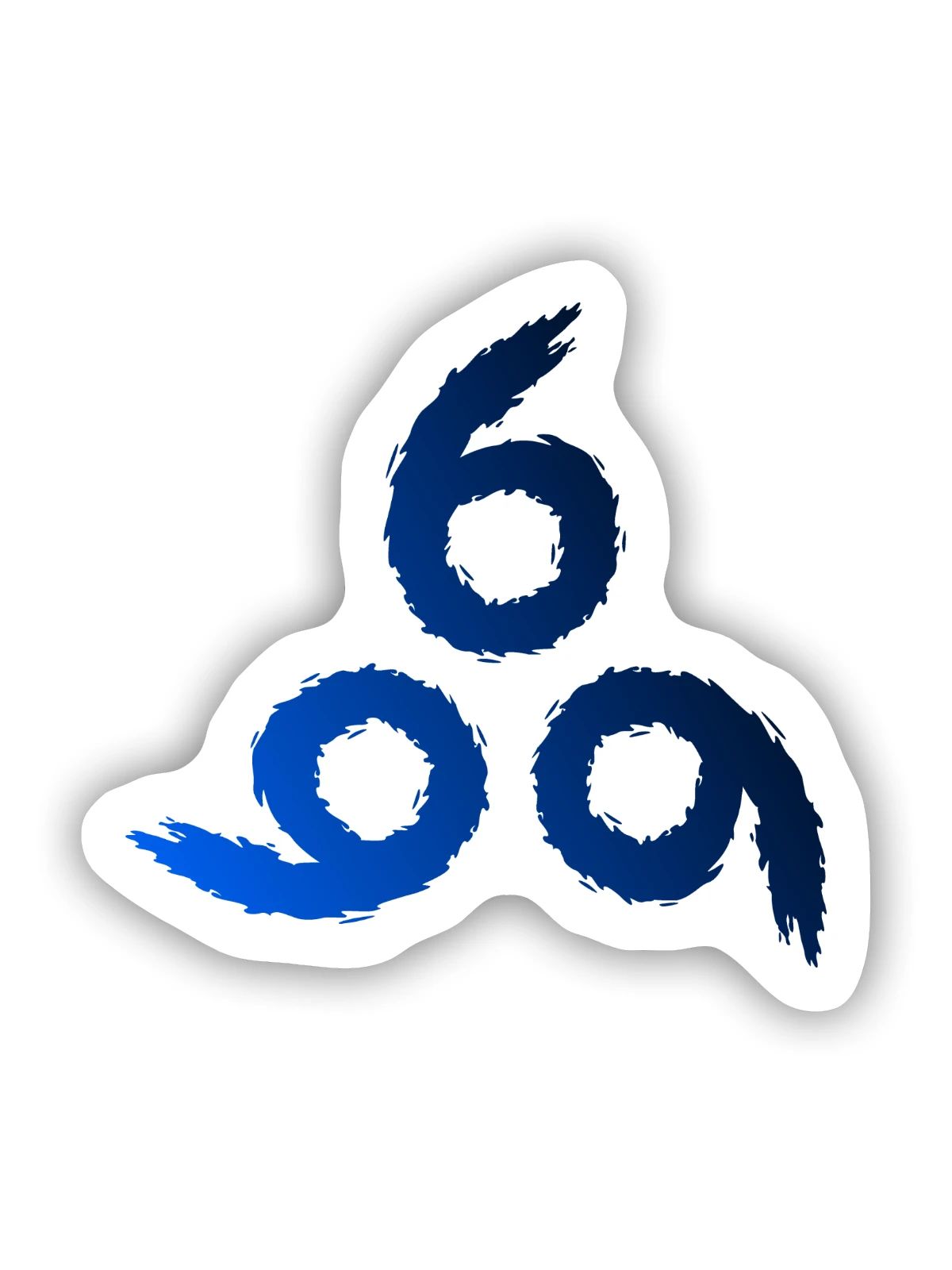 666 Satan Symbol - Teufel - Böse - Sticker Größe S (10 x 10 cm) - Mattweiß - Vorne
