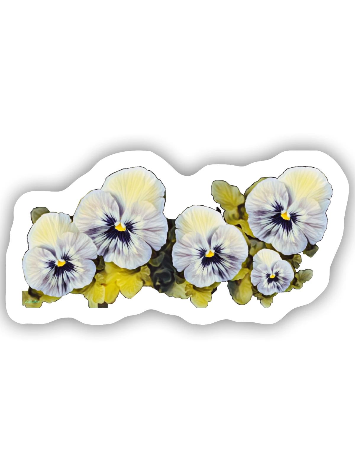 Gedanken - Sticker Größe S (10 x 10 cm) - Mattweiß - Vorne