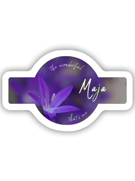 Maja - Sticker Größe S (10 x 10 cm) - Mattweiß - Vorne