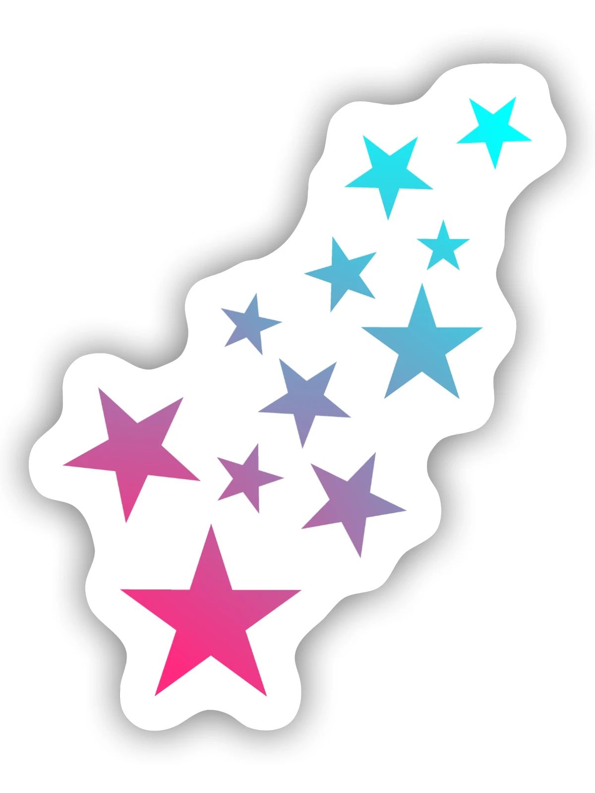 Stern Symbol Sternchen Muster - Sticker Größe S (10 x 10 cm) - Mattweiß - Vorne