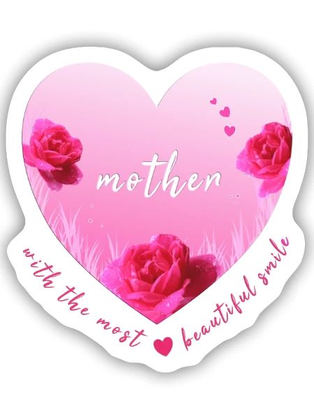 mother Mummy mom mama - Sticker Größe S (10 x 10 cm) - Mattweiß - Vorne
