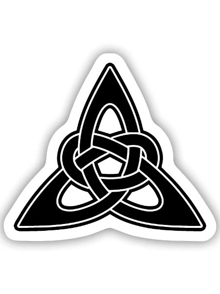 Keltische Knoten - Sticker Größe S (10 x 10 cm) - Mattweiß - Vorne