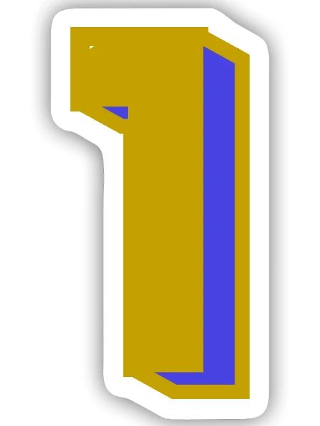 1 - Sticker Größe S (10 x 10 cm) - Mattweiß - Vorne