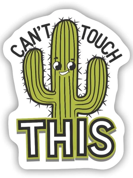 Can't Touch This - Sticker size S (10 x 10 cm) - white matte - Front