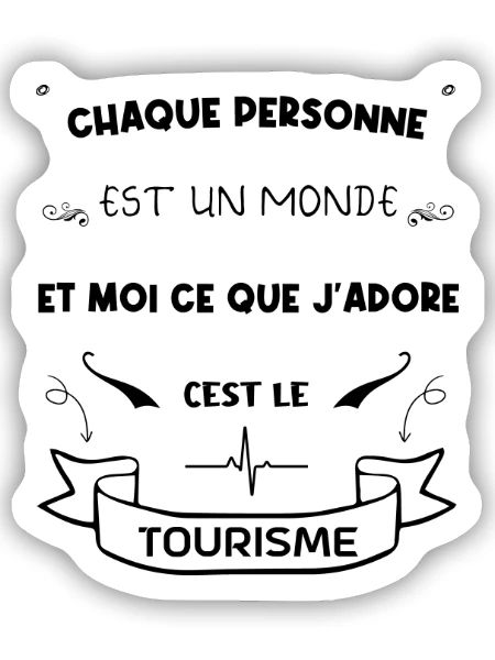 Ich liebe den Tourismus - Sticker Größe S (10 x 10 cm) - Mattweiß - Vorne