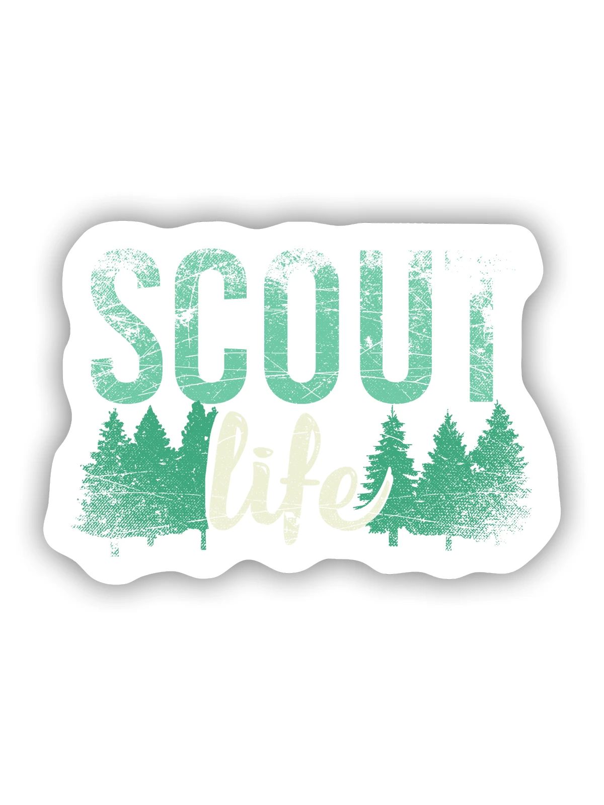 Scouting Scout Life - Sticker Größe S (10 x 10 cm) - Mattweiß - Vorne