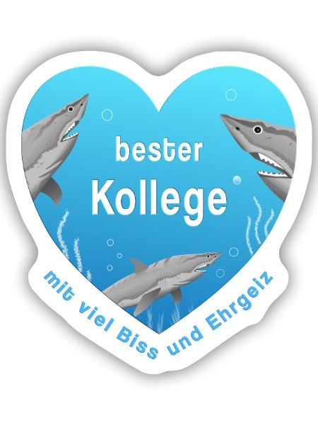 bester Kollege - Sticker Größe S (10 x 10 cm) - Mattweiß - Vorne