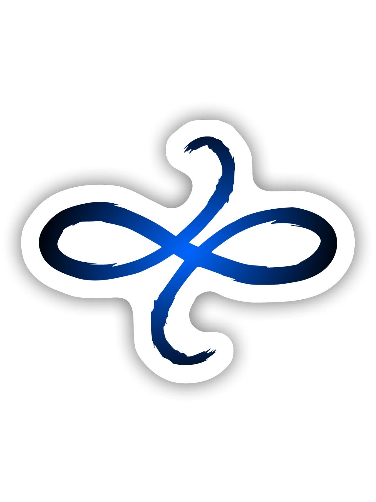 Keltische Symbole Freundschaft Blau - Sticker Größe S (10 x 10 cm) - Mattweiß - Vorne