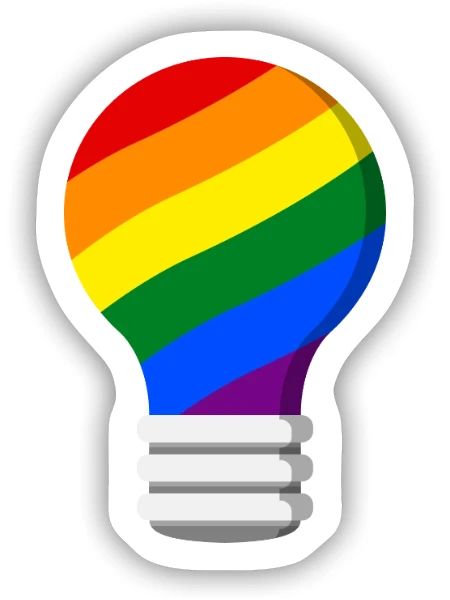 Gay Pride - Sticker size S (10 x 10 cm) - white matte - Front