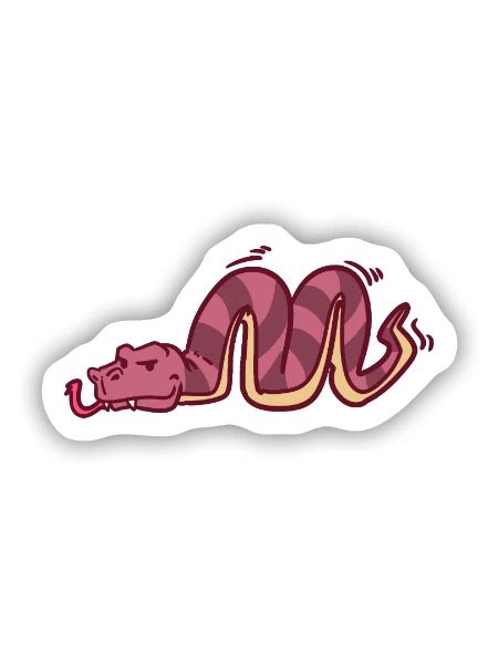 Geheimnisvolle Python Urwaldbewohner - Sticker Größe S (10 x 10 cm) - Mattweiß - Vorne
