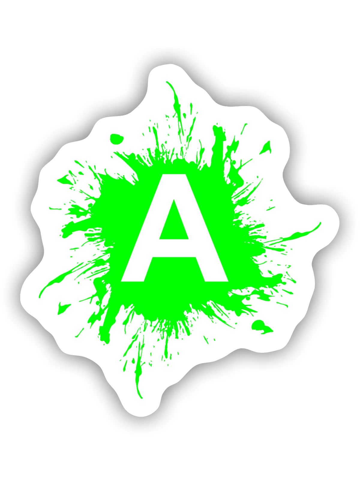 Team A Buchstabe A Anfangsbuchtabe - Sticker Größe S (10 x 10 cm) - Mattweiß - Vorne