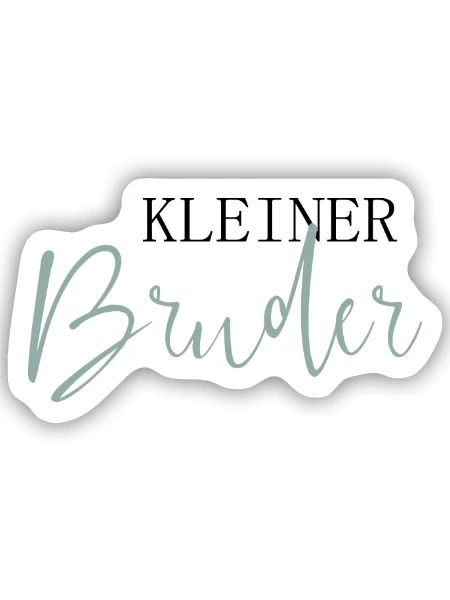 Kleiner Bruder - Sticker Größe S (10 x 10 cm) - Mattweiß - Vorne
