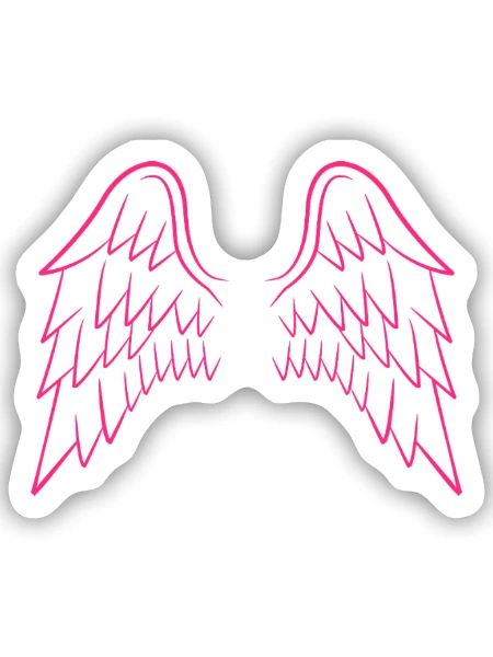 Engelsflügel Engel - Sticker Größe S (10 x 10 cm) - Mattweiß - Vorne