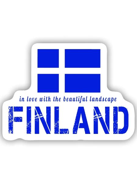Finnland Finland Suomi - Sticker Größe S (10 x 10 cm) - Mattweiß - Vorne