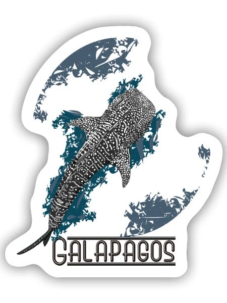 Walhai der Galapagos-Inseln - Sticker Größe S (10 x 10 cm) - Mattweiß - Vorne