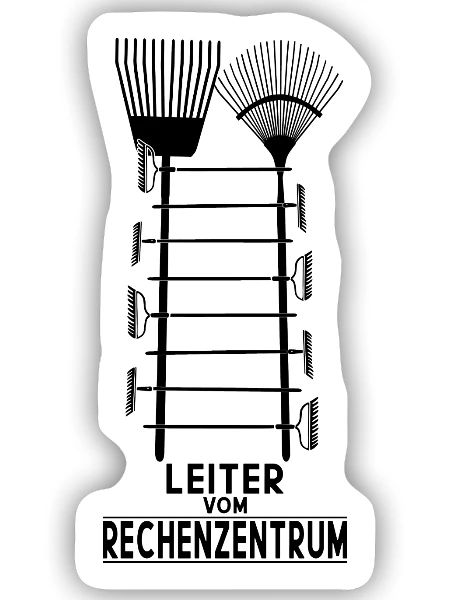 LEITER VOM RECHENZENTRUM - Sticker Größe S (10 x 10 cm) - Mattweiß - Vorne