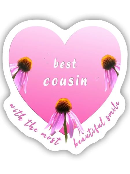 best cousin - Sticker Größe S (10 x 10 cm) - Mattweiß - Vorne