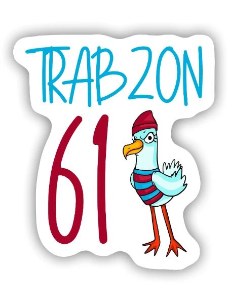 Trabzon 61 Türkei Stadt - Sticker Größe S (10 x 10 cm) - Mattweiß - Vorne