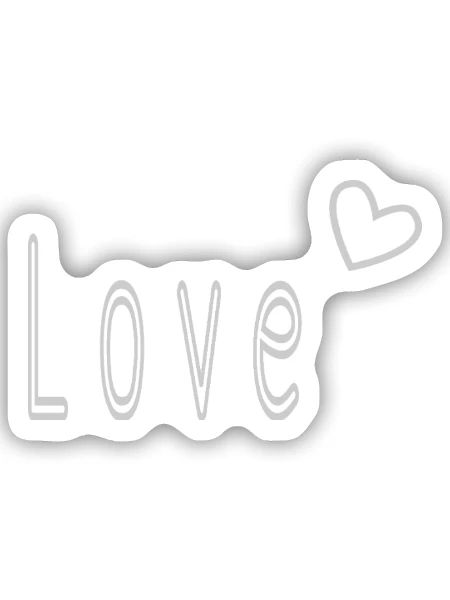 VALENTINSTAG. ICH LIEBE DICH. ICH LIEBE DICH. LIEBE. LIEBE - Sticker Größe S (10 x 10 cm) - Mattweiß - Vorne
