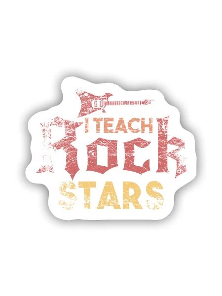 Gitarrenlehrer Geschenk - Sticker Größe S (10 x 10 cm) - Mattweiß - Vorne