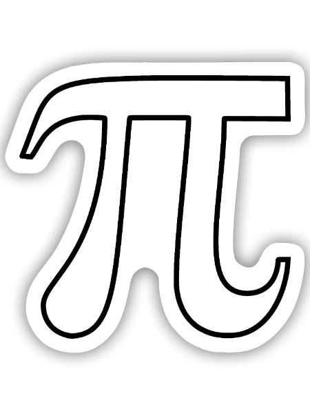 Pi Day PI pi - Sticker Größe S (10 x 10 cm) - Mattweiß - Vorne