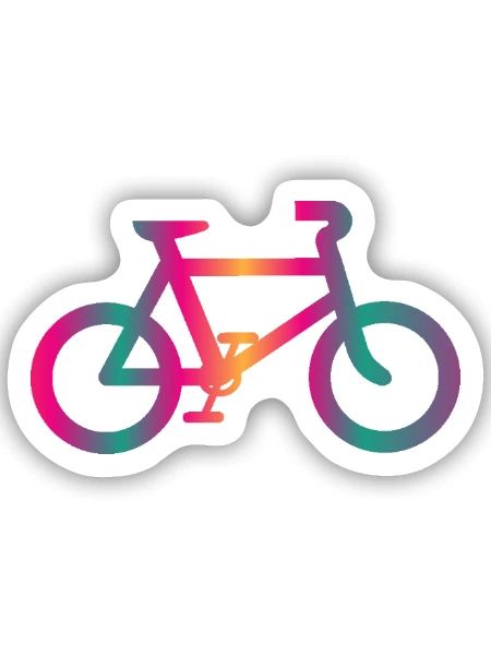 FAHRRAD. RADFAHREN. ÖKOLOGIE. UMWELT. - Sticker Größe S (10 x 10 cm) - Mattweiß - Vorne