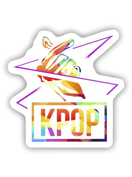 Begeisternde K-Pop Fangemeinde - Sticker Größe S (10 x 10 cm) - Mattweiß - Vorne