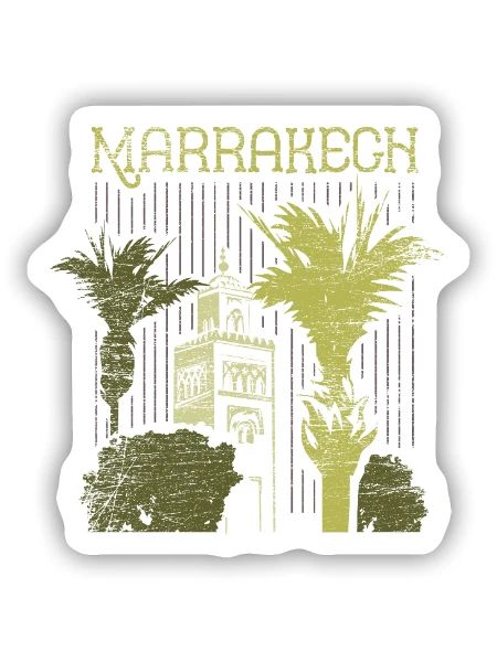 Gewürzduftender Souk Marrakesch - Sticker Größe S (10 x 10 cm) - Mattweiß - Vorne