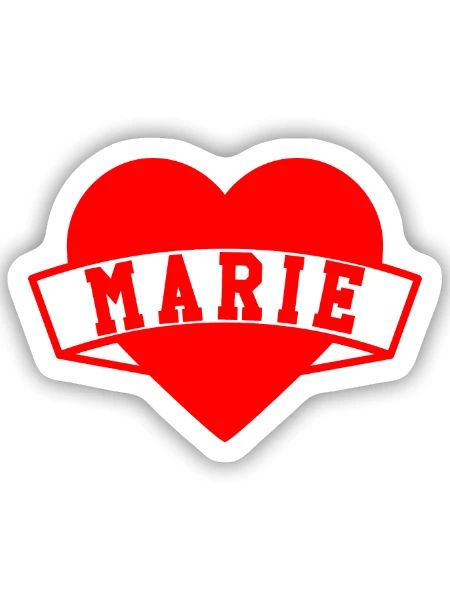 Marie Herzen - Sticker Größe S (10 x 10 cm) - Mattweiß - Vorne
