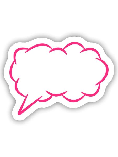 Sprechblase Gedankenblase - Sticker Größe S (10 x 10 cm) - Mattweiß - Vorne