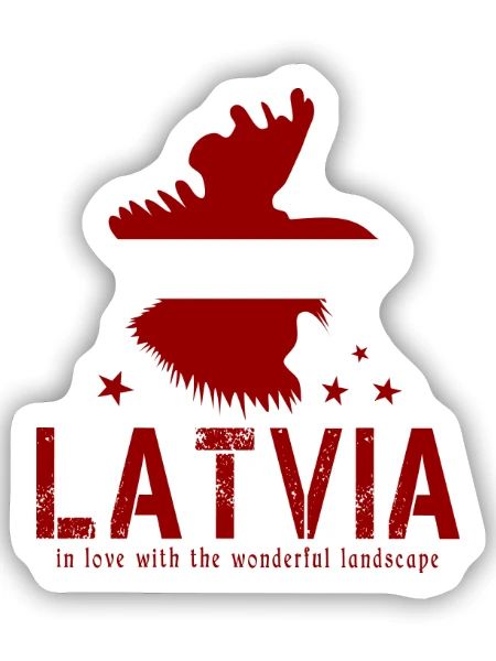 Latvia Lettland Letten lettisch - Sticker Größe S (10 x 10 cm) - Mattweiß - Vorne