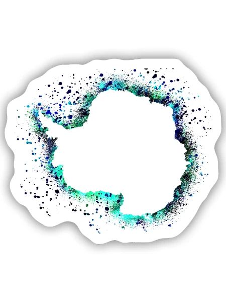 Antarktis Südpol - Sticker Größe S (10 x 10 cm) - Mattweiß - Vorne