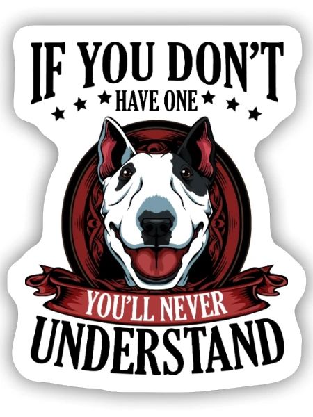 Bull Terrier - Sticker size S (10 x 10 cm) - white matte - Front